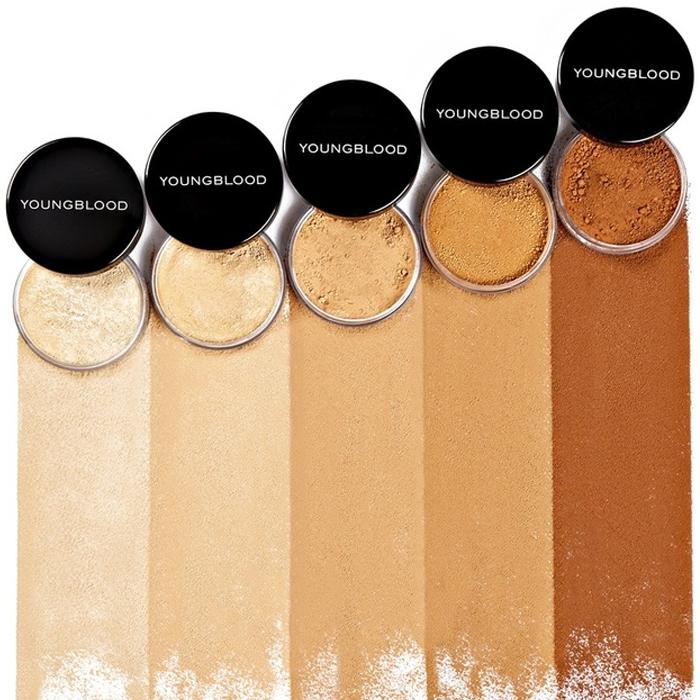 Youngblood Mineral Foundation Colour Chart